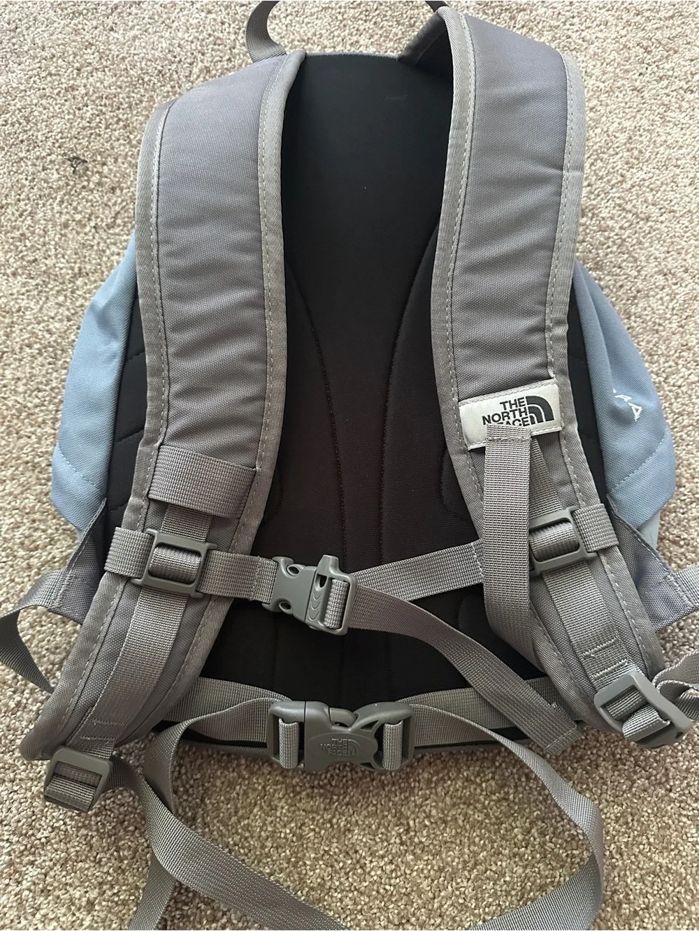 The North Face Two-Tone Light Blue and Gray Daypack